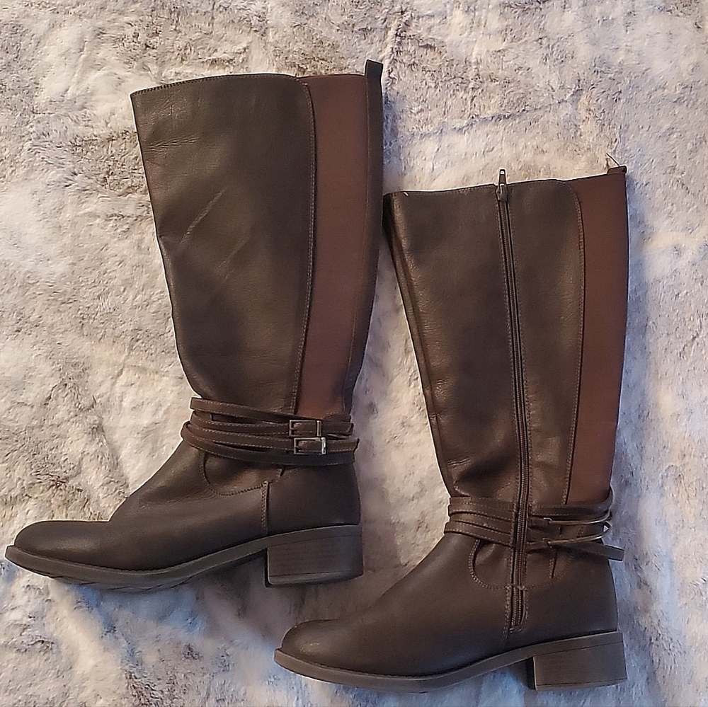 NWOT White Mountain Brown Dress Boots 10 wide